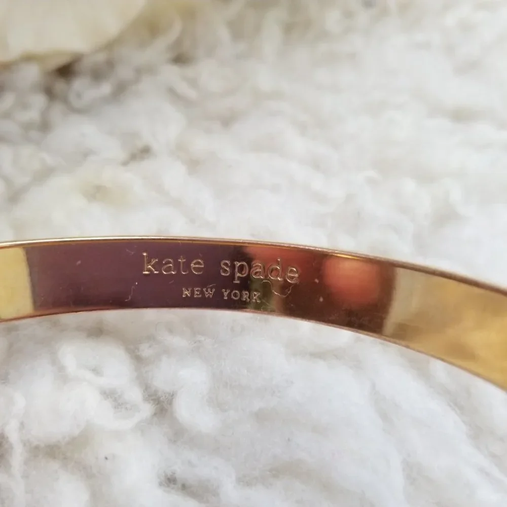 KATE SPADE NEW YORK This Year I Will Idiom Gold Bangle